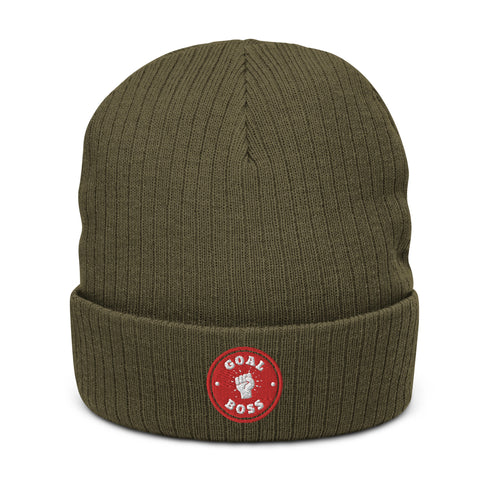 Goal Boss Beanie: Warm Your Noggin and Score Big! | Ribbed knit beanie